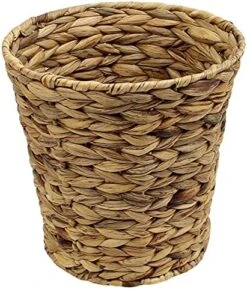 Casaphoria Round Water Hyacinth Garbage Baskets For Storage Natural Woven Hyacinth Laundry Rubbish Basket Durable Circular Waste Baskets Home Beautiful Decoration Storageworks Recycling Bin -Songmics Furniture Shop 51xhOm3PGtL. AC