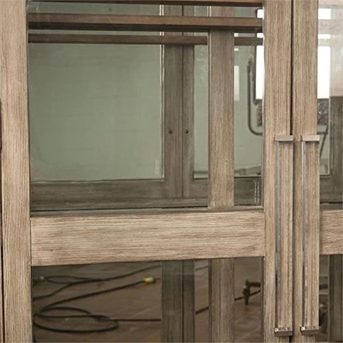 BOWERY HILL Contemporary 5 Shelf Curio Cabinet In Natural 4 BOWERY HILL Contemporary 5 Shelf Curio Cabinet In Natural - Image 4