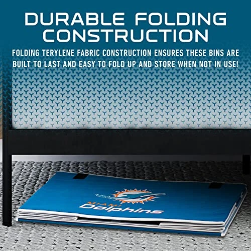 Franklin Sports NFL Storage Footlocker Bins - Large Folding Organizer Containers - NFL Team Office, Bedroom + Living Room Décor - Large + Small Bins 2 Franklin Sports NFL Storage Footlocker Bins - Large Folding Organizer Containers - NFL Team Office, Bedroom + Living Room Décor - Large + Small Bins - Image 2