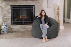 Chill Sack Bean Bag Chair: Giant 4' Memory Foam Furniture Bean Bag - Big Sofa With Soft Micro Fiber Cover - Charcoal -Songmics Furniture Shop 51y7Wuln1SL