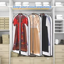 Clear Suits Covers,60" Clear Garment Bags 2 Packs For Closet Storage Hanging Clothes Storage Bags Loose Coat,Sweaters, Shirts,Plastic Protector For Evening Dress 8 Clear Suits Covers,60" Clear Garment Bags 2 Packs For Closet Storage Hanging Clothes Storage Bags Loose Coat,Sweaters, Shirts,Plastic Protector For Evening Dress -Songmics Furniture Shop 51yO3AewDoL