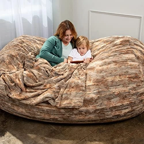 Jaxx 7 Foot Bean Bag Sofa, Charcoal 14 Jaxx 7 Foot Bean Bag Sofa, Charcoal - Image 14