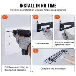 VEVOR Garage Shelving Wall Mounted, 1 X 4 Ft Heavy Duty Garage Wall Shelves, 400 Lbs Load Capacity Garage Storage Rack Floating Shelves, 2 Pack, Suitable For Shop, Shed, Garage Storage -Songmics Furniture Shop 51yTHf63SPL