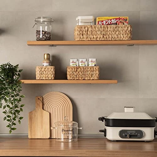 FairyHaus Wicker Baskets For Organizing 3Pack, Large And Small Wicker Storage Baskets Set, Decorative Hand Woven Baskets For Storage, Water Hyacinth Storage Baskets For Pantry Shelf Closet 5 FairyHaus Wicker Baskets For Organizing 3Pack, Large And Small Wicker Storage Baskets Set, Decorative Hand Woven Baskets For Storage, Water Hyacinth Storage Baskets For Pantry Shelf Closet - Image 5