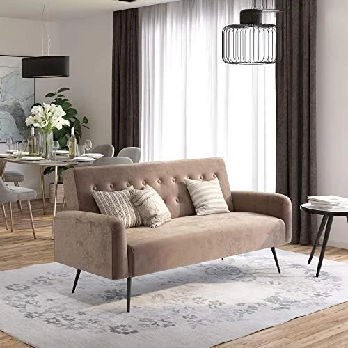 Novogratz 2360979N Z Stevie, Convertible Sofa Bed Couch, Green Velvet Futon 10 Novogratz 2360979N Z Stevie, Convertible Sofa Bed Couch, Green Velvet Futon - Image 10