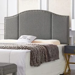 24KF Upholstered Linen Bed Bench With Nail Head Trim,Padded Tufted Bench -Ivory -Songmics Furniture Shop 51ysPtSxP2L. AC