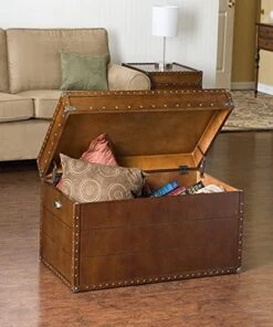 Southern Enterprises Steamer Storage Trunk Cocktail Table, Walnut Finish -Songmics Furniture Shop 51yvri9PZNS