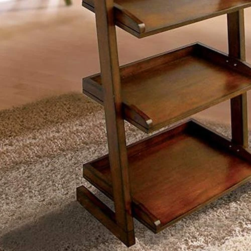 Furniture Of America Lugo Ladder Display Shelf, 5, Brown 2 Furniture Of America Lugo Ladder Display Shelf, 5, Brown - Image 2