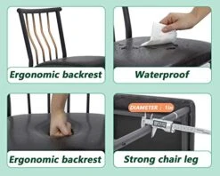 FDW Dining Table Set Kitchen Table And Chairs Dining Room Table Set For Small SpacesDining Table For 2 Modern Home Furniture Rectangular -Songmics Furniture Shop 51zQPT665NL