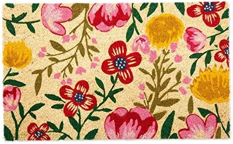 DII Floral Design Collection Natural Coir Doormat, 17x29, Bright Blossom 7 DII Floral Design Collection Natural Coir Doormat, 17x29, Bright Blossom - Image 7