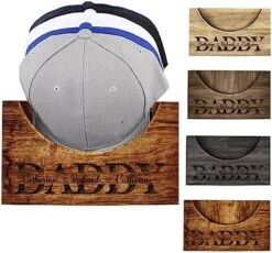 Personalized Dad Name Family Tree Hat Holder,Creative Wooden Hat Holder,Custom 1-6 Family Name Baseball Cap Storage Rack,Hat Organizer,Father'S Day,Dad,Mom,Grandpa Birthday Christmas Gift(Style 2) -Songmics Furniture Shop 51zXW2s bPL. AC