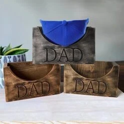Personalized Dad Name Family Tree Hat Holder,Creative Wooden Hat Holder,Custom 1-6 Family Name Baseball Cap Storage Rack,Hat Organizer,Father'S Day,Dad,Mom,Grandpa Birthday Christmas Gift(Style 2) -Songmics Furniture Shop 51zYm7E5rUL. AC