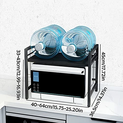 Microwave Oven Rack Adjustable Microwave Stand Toaster Oven Rack Expandable 15.8 To 25.20 Inch Spice Organizer Shelf For Kitchen Storage 2-Tier Kitchen Storage Rack 2 Microwave Oven Rack Adjustable Microwave Stand Toaster Oven Rack Expandable 15.8 To 25.20 Inch Spice Organizer Shelf For Kitchen Storage 2-Tier Kitchen Storage Rack - Image 2