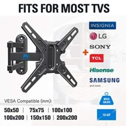 Mounting Dream UL Listed TV Mount Swivel And Tilt For Most 13-42 Inch TVs, Full Motion TV Wall Mount Bracket With Articulating Arm, Max VESA 200x200mm, Loading 50 Lbs, MD2465 5 Mounting Dream UL Listed TV Mount Swivel And Tilt For Most 13-42 Inch TVs, Full Motion TV Wall Mount Bracket With Articulating Arm, Max VESA 200x200mm, Loading 50 Lbs, MD2465 -Songmics Furniture Shop 51ztDmYEKUL