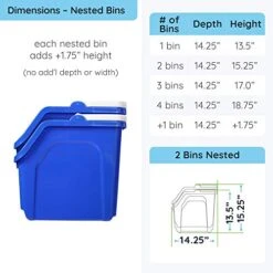 Recycling Rules! 6 Gallon Stackable Recycling Bin Container In Blue, Eco-Friendly BPA-Free Handy Recycler With Handle, 2-Pack 15 Recycling Rules! 6 Gallon Stackable Recycling Bin Container In Blue, Eco-Friendly BPA-Free Handy Recycler With Handle, 2-Pack -Songmics Furniture Shop 51zwLKvZ3jL