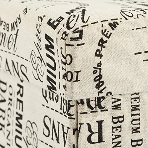 Relaxdays Padded Seat With Coffee Motif, Lidded Foldable Patterned Storage Bench, 38x76x38 Cm 6 Relaxdays Padded Seat With Coffee Motif, Lidded Foldable Patterned Storage Bench, 38x76x38 Cm - Image 6