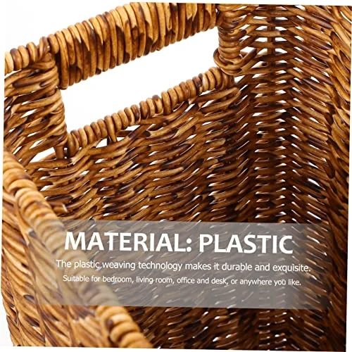 STOBOK 2 Pcs Storage Basket Utensil Tray Kids Basket Woven Tray Woven Storage Bin Woven Nesting Bin Woven Magazine Holder Book Storage Basket Sundries Organizing Basket Display Basket 3 STOBOK 2 Pcs Storage Basket Utensil Tray Kids Basket Woven Tray Woven Storage Bin Woven Nesting Bin Woven Magazine Holder Book Storage Basket Sundries Organizing Basket Display Basket - Image 3