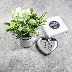 VWALK Sweet 16 Birthday Stainless Steel Jewelry Tray Gifts Laser Engraved Heart Shape Dish Personalized 16th Birthday Gifts For Daughter Sister Granddaughter Niece Friend 18 VWALK Sweet 16 Birthday Stainless Steel Jewelry Tray Gifts Laser Engraved Heart Shape Dish Personalized 16th Birthday Gifts For Daughter Sister Granddaughter Niece Friend -Songmics Furniture Shop 611BclkR5lL