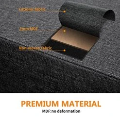 REAHOME 8 Drawer Dresser For Bedroom Chest Of Drawers Closets Storage Units Organizer Large Capacity Steel Frame Wooden Top Living Room Entryway Office (Black Gray) YLZ8B5 -Songmics Furniture Shop 611kCMxA81S