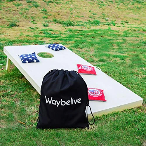 Waybelive 2 Pieces Bean Bag Game Carrying Bag, Canvas Cornhole Carrying Case With Cornhole Bean Bag Tote Carry Case, Weatherproof Bags, Black 5 Waybelive 2 Pieces Bean Bag Game Carrying Bag, Canvas Cornhole Carrying Case With Cornhole Bean Bag Tote Carry Case, Weatherproof Bags, Black - Image 5