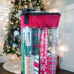 [Gift Wrapping Paper Storage Containers] - Holds 12 (40-Inch) Rolls | Fits Underbed Or In Closets | Clear Window For Quickly Viewing Contents And Gift Wrap Accessories -Songmics Furniture Shop 612dvntun4L