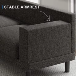 Belffin Fabric Sectional Couch With Reversible Ottoman L Shaped Sofa With Chaise 3 Seat Modern Sectional Sofa Charcoal Grey -Songmics Furniture Shop 612mKmRzjoL