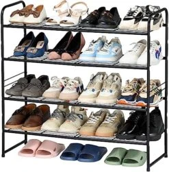 SUFAUY 3-Tier Shoe Rack, Stackable Shoe Shelf Storage Organizer For Entryway Closet, Extra Large Capacity, Wire Grid, Bronze 20 SUFAUY 3-Tier Shoe Rack, Stackable Shoe Shelf Storage Organizer For Entryway Closet, Extra Large Capacity, Wire Grid, Bronze -Songmics Furniture Shop 612oyAxhPRL. AC
