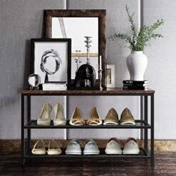 AZL1 Life Concept Shoe Bench, 3-Tier Shoe Rack, Placement Shelves With Seat For Entryway, Living Room And Hallway 5 AZL1 Life Concept Shoe Bench, 3-Tier Shoe Rack, Placement Shelves With Seat For Entryway, Living Room And Hallway -Songmics Furniture Shop 613C9IlIYiL