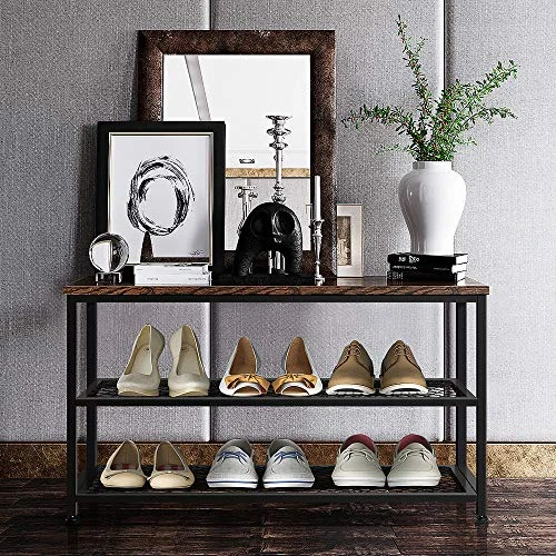 AZL1 Life Concept Shoe Bench, 3-Tier Shoe Rack, Placement Shelves With Seat For Entryway, Living Room And Hallway 3 AZL1 Life Concept Shoe Bench, 3-Tier Shoe Rack, Placement Shelves With Seat For Entryway, Living Room And Hallway - Image 3