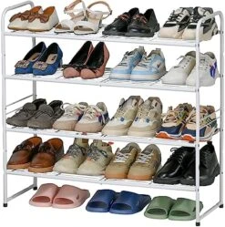 SUFAUY 3-Tier Shoe Rack, Stackable Shoe Shelf Storage Organizer For Entryway Closet, Extra Large Capacity, Wire Grid, Bronze 25 SUFAUY 3-Tier Shoe Rack, Stackable Shoe Shelf Storage Organizer For Entryway Closet, Extra Large Capacity, Wire Grid, Bronze -Songmics Furniture Shop 615hyQzTrHL. AC