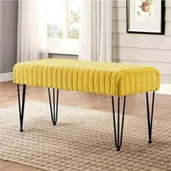 Home Soft Things Super Mink Faux Fur Pink Ottoman Bench, 19" X 13" X 17", Rose Smoke, Living Room Foot Rest Stool Entryway Makeup Bench End Of Bed Bedroom Home Decor Chair For Sitting -Songmics Furniture Shop 616 WGngUrS. AC