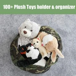 CALA Stuffed Animal Storage Bean Bag Chair-Cover Only- Extra Large 38" Kids Soft Toy Storage - 100% Cotton Canvas Bean Bag Chair(Camouflage) -Songmics Furniture Shop 617q77zj60L