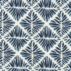 Homepop Home Decor | Upholstered Round Storage Ottoman | Ottoman With Storage For Living Room & Bedroom With Flared Legs, Navy Blue Geometric Pattern 12 Homepop Home Decor | Upholstered Round Storage Ottoman | Ottoman With Storage For Living Room & Bedroom With Flared Legs, Navy Blue Geometric Pattern -Songmics Furniture Shop 618NvyKoFHL