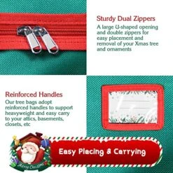 NVRGIUP Large Christmas Tree Storage Bag, Fits Up To 7.5 Ft Artificial Disassembled Trees With Durable Handles, Sleek Dual Zipper & Tag Card, Waterproof Tear-proof Holiday Xmas Bags Box For Years Use -Songmics Furniture Shop 618hfB9ajmL