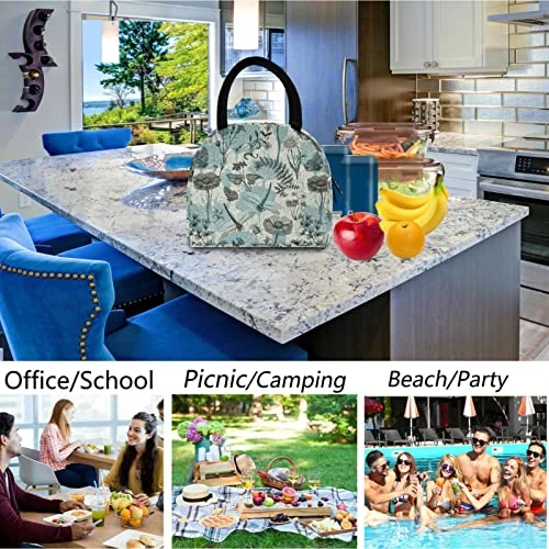 ZzWwR Vintage Butterfly Dragonfly Poppy Reusable Lunch Tote Bag With Front Pocket Insulated Thermal Cooler 0g272618160p407c442s828 0 4 ZzWwR Vintage Butterfly Dragonfly Poppy Reusable Lunch Tote Bag With Front Pocket Insulated Thermal Cooler 0g272618160p407c442s828 0 - Image 4