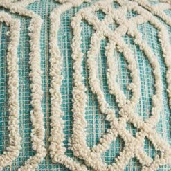 Great Deal Furniture Poppy Boho Wool And Cotton Ottoman Pouf, Aqua And White 11 Great Deal Furniture Poppy Boho Wool And Cotton Ottoman Pouf, Aqua And White -Songmics Furniture Shop 61AGR9lLXcL