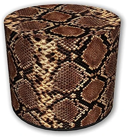 ZTOZZ Round Pouf Indoor - Printed Ottoman Foot Stool For Dining, Living Room Or Bedroom With Removable Cover - Platan Print 10 ZTOZZ Round Pouf Indoor - Printed Ottoman Foot Stool For Dining, Living Room Or Bedroom With Removable Cover - Platan Print - Image 10