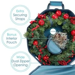 Hearth & Harbor Wreath Storage Container - Hard Shell Christmas Wreath Storage Bag With Interior Pockets, Dual Zipper And Handles - 24" Premium Wreath Storage Organizer Box 15 Hearth & Harbor Wreath Storage Container - Hard Shell Christmas Wreath Storage Bag With Interior Pockets, Dual Zipper And Handles - 24" Premium Wreath Storage Organizer Box -Songmics Furniture Shop 61EFanDX4sL
