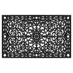 Home & More Calloway Mills 900223048 Gatsby Rubber Doormat 2'6 X 4' Black