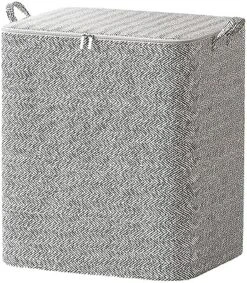Xecvkr Storage Bins With Lids Closet Organizers And Storage Box Youfen Non-woven Zipper Storage Bag Moving Quilt Storage Basket Travel Large-capacity Clothing Storage Bag (Gray-S-13.77x9.84x7.87in) -Songmics Furniture Shop 61HLw4OOQqL. AC