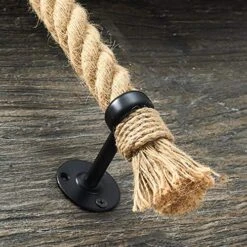 YJ YANJUN Nautical Towel Bar Black Nautical Accessories For Bathroom Nautical Bathroom Decor Rope Towel Racks For Bathroom Wall Mounted -Songmics Furniture Shop 61IagazVkeL