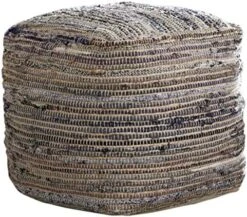 Signature Design By Ashley Absalom Hemp Pouf, 16 X 16 Inches, Multicolored -Songmics Furniture Shop 61JjQkXVlGL. AC