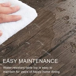 VECELO 5 Piece Kitchen Table Room,Dinette,Breakfast Nook,Industrial Style 4, Vintage Brown, Dining Set For 4 -Songmics Furniture Shop 61K5BSRdu1L