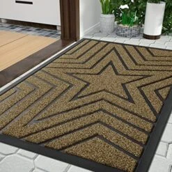Yimobra Welcome Front Door Mat, Heavy Duty Easy Clean Doormat Indoor Outdoor, Waterproof Quick Dry Floor Mat For Home, Garage, Hign Traffic Areas, Non Slip, Low Profile, 29.5X17 Inches, Black Gray -Songmics Furniture Shop 61MpcVWQB7L. AC