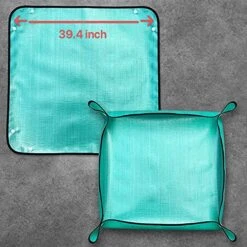 PXLYWLTZL 39.4x39.4in Large Foldable Waterproof Garden Mat,Plant Repotting Mat, Waterproof Plant Transplanting Mat,Waterproof Indoor Outdoor Mat,Waterproof Gardening Mat (Green, 39.4inch × 39.4inch)