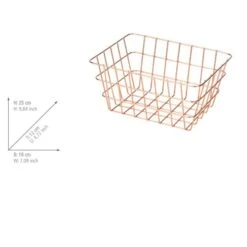 WENKO Viana Glamorous Storage Basket For Bathrooms, Guest Toilet And Home, 18 X 25 X 12 Cm, Copper -Songmics Furniture Shop 61SRdVMYCwL