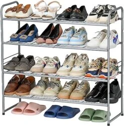 SUFAUY 3-Tier Shoe Rack, Stackable Shoe Shelf Storage Organizer For Entryway Closet, Extra Large Capacity, Wire Grid, Bronze 19 SUFAUY 3-Tier Shoe Rack, Stackable Shoe Shelf Storage Organizer For Entryway Closet, Extra Large Capacity, Wire Grid, Bronze -Songmics Furniture Shop 61Sx0cGvQGL. AC