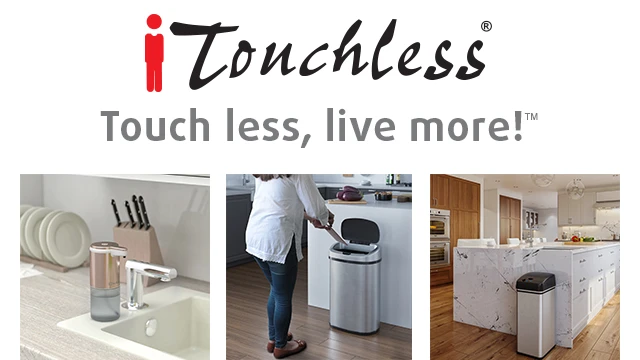 ITouchless 13 Gallon And 2.5 Gallon Automatic Touchless Sensor Kitchen Cans With Odor Control System, Stainless Steel, Includes 10 Premium Bags, CDZT02BG10 6 ITouchless 13 Gallon And 2.5 Gallon Automatic Touchless Sensor Kitchen Cans With Odor Control System, Stainless Steel, Includes 10 Premium Bags, CDZT02BG10 - Image 6