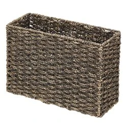 MDesign Rustic Farmhouse Woven Seagrass Toilet Paper Holder Basket - Large Storage Organizer Tank Topper For Bathroom Counter Or Top Of Toilet - Holds 6 Rolls Of Toilet Paper - Black Wash -Songmics Furniture Shop 61bq9i4dUzL