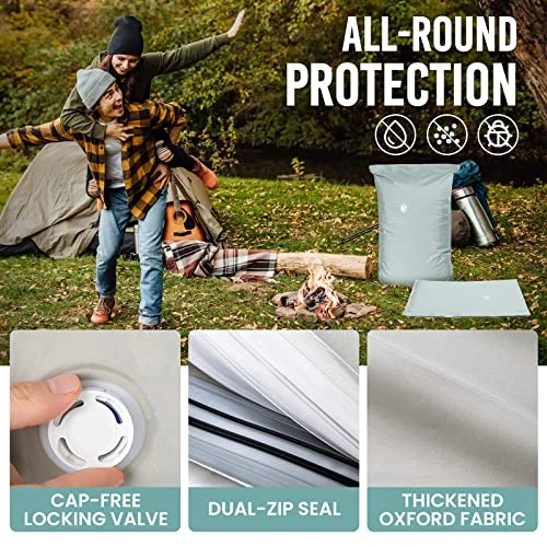 TAILI Fabric Vacuum Storage Bags For Comforters And Blankets, Space Saver Bags 4 Pack (40x27 Inch), Jumbo Vacuum Seal Bags For Bedding And Clothes, Waterproof, Wearproof, Punctureproof, Vacuum Compression Storage Bags 4 TAILI Fabric Vacuum Storage Bags For Comforters And Blankets, Space Saver Bags 4 Pack (40x27 Inch), Jumbo Vacuum Seal Bags For Bedding And Clothes, Waterproof, Wearproof, Punctureproof, Vacuum Compression Storage Bags - Image 4